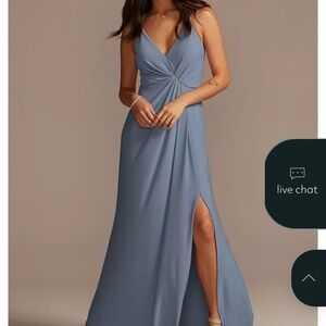 CELEBRATE DB STUDIO  Jersey A-Line Dress with Knot Detail